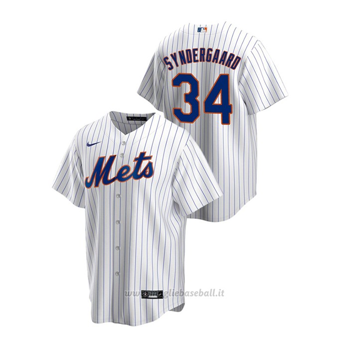 Maglia Baseball Uomo New York Mets Noah Syndergaard Replica Primera Bianco